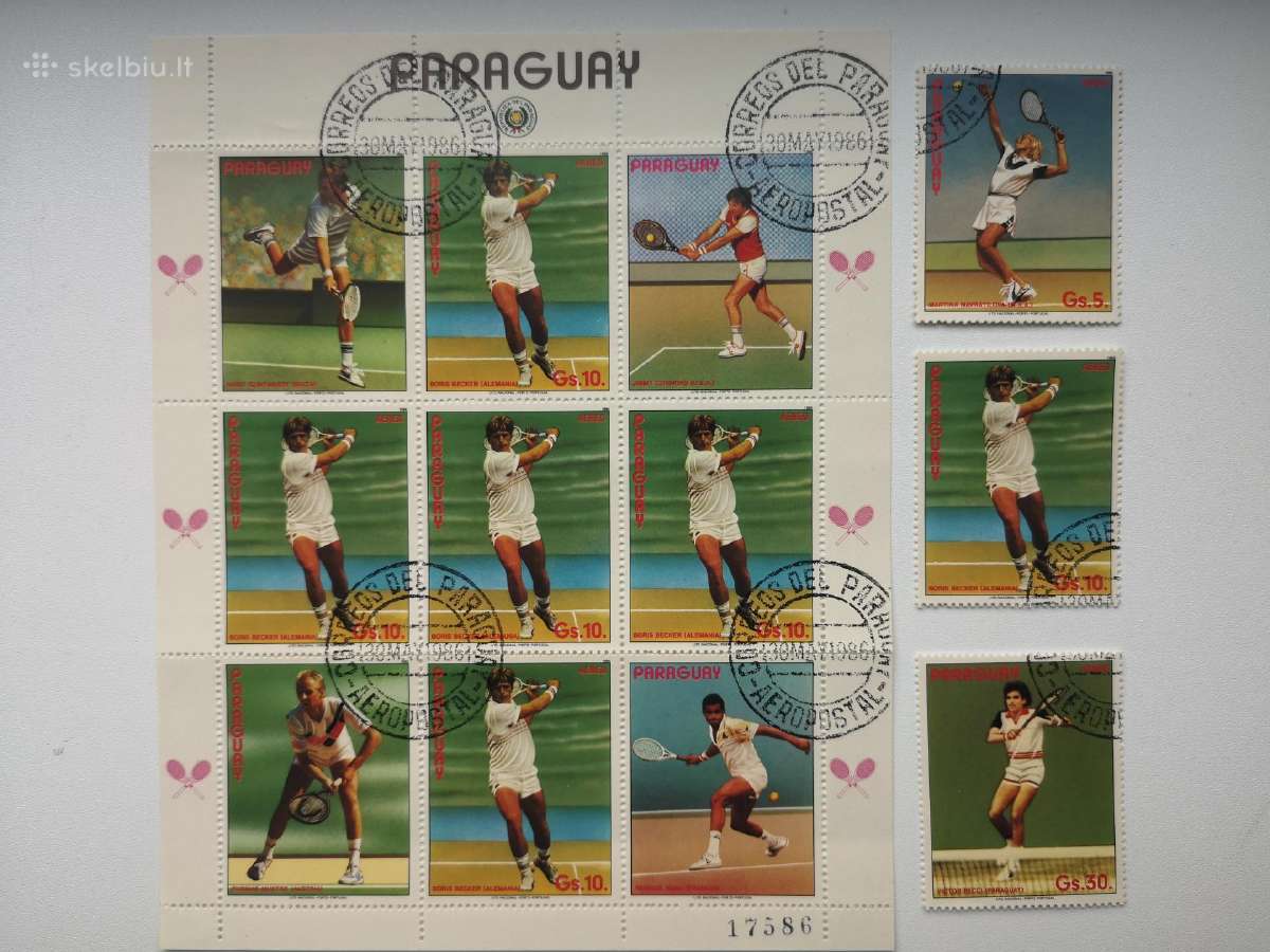 Sportas. Tenisas. Paraguay. 3 p.ž. ir 9 p.ž. lapas