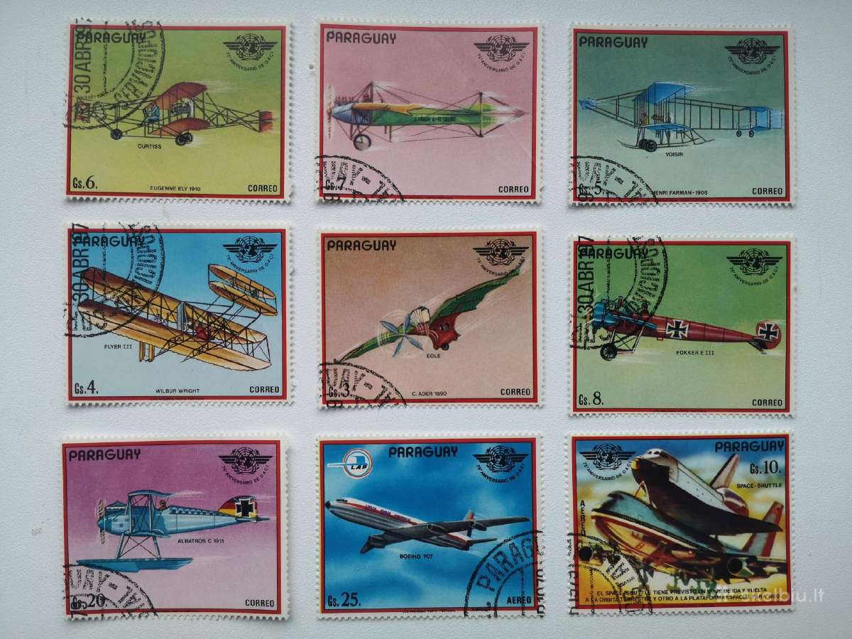 Transportas. Lėktuvai. Paraguay. 9 p.ž. serija