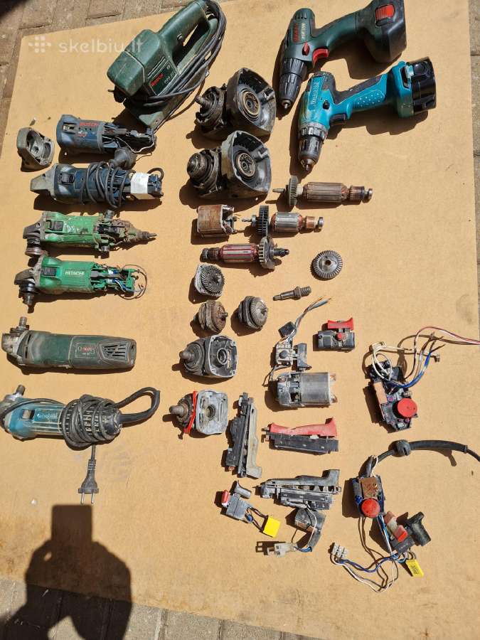 Makita,bosch,milwaukee įrankiai detalėms