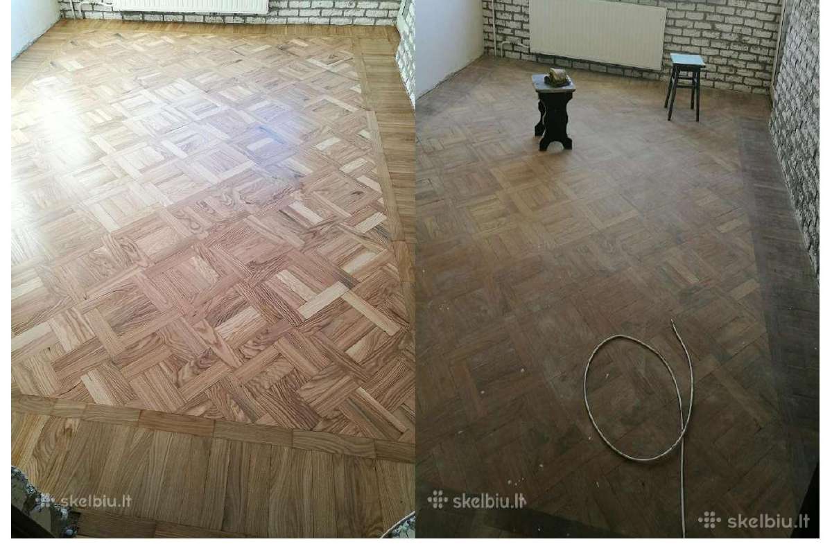 Medinių grindų, parketo šlifavimas, atnaujinimas, - nuotraukos Nr. 6