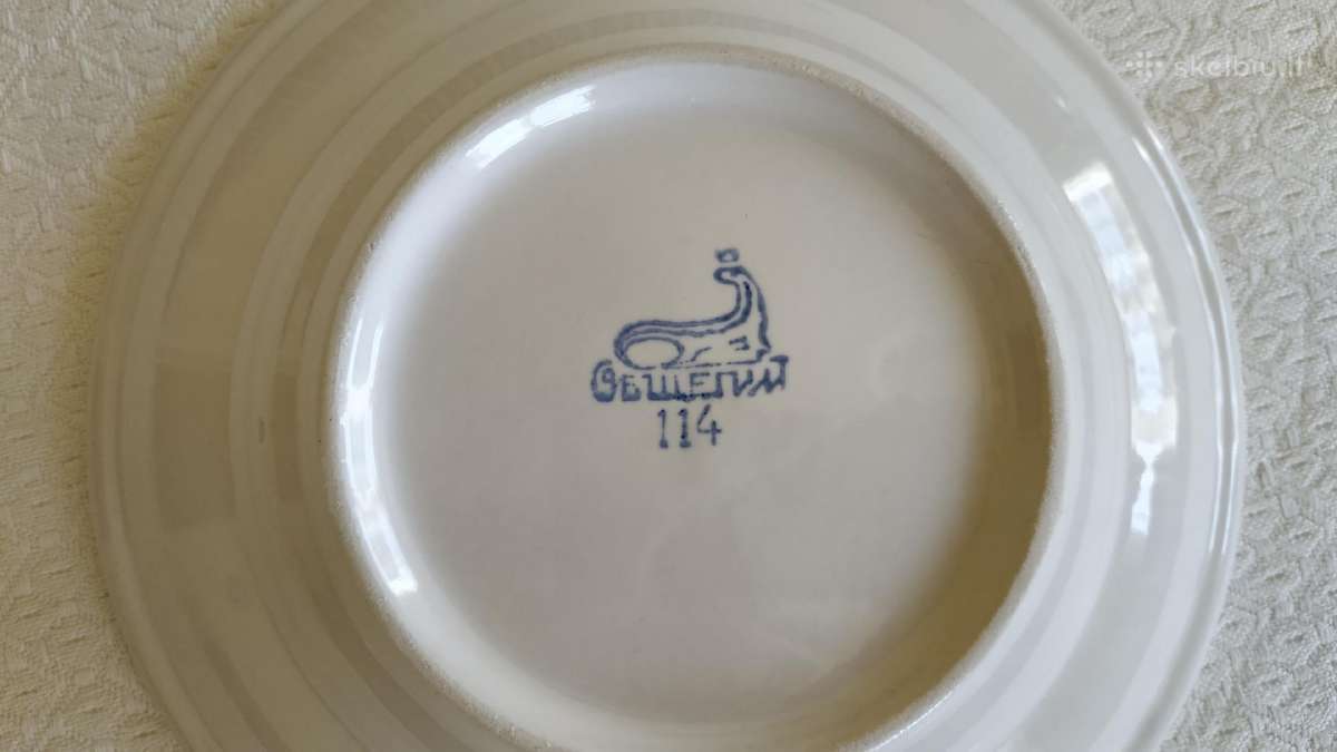 Naujos Vintage porceliano-fajanso lėkštės - nuotraukos Nr. 5