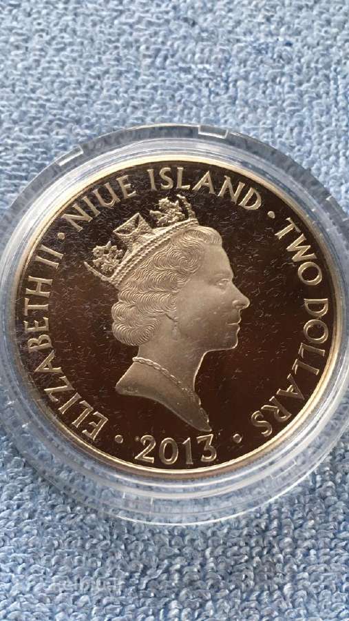 Moneta Niue isl. 2013m. 2 dollars, cu-ni - nuotraukos Nr. 2