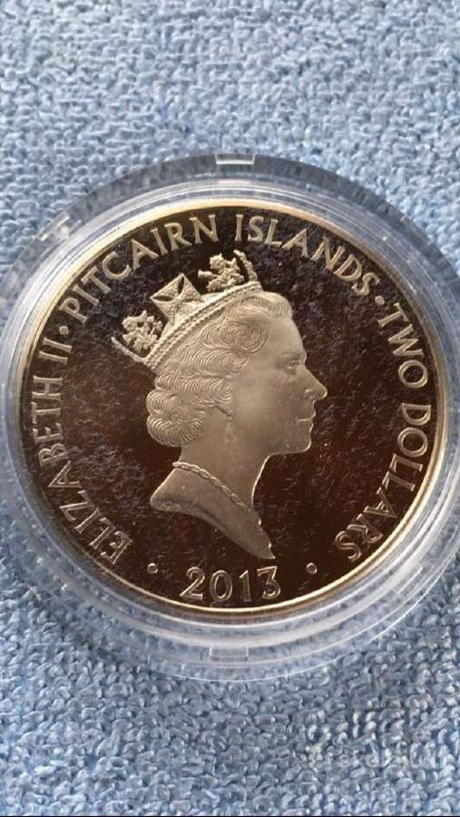 Moneta Pitcairn isl. 2013m. 2 dollars, cu-ni - nuotraukos Nr. 2