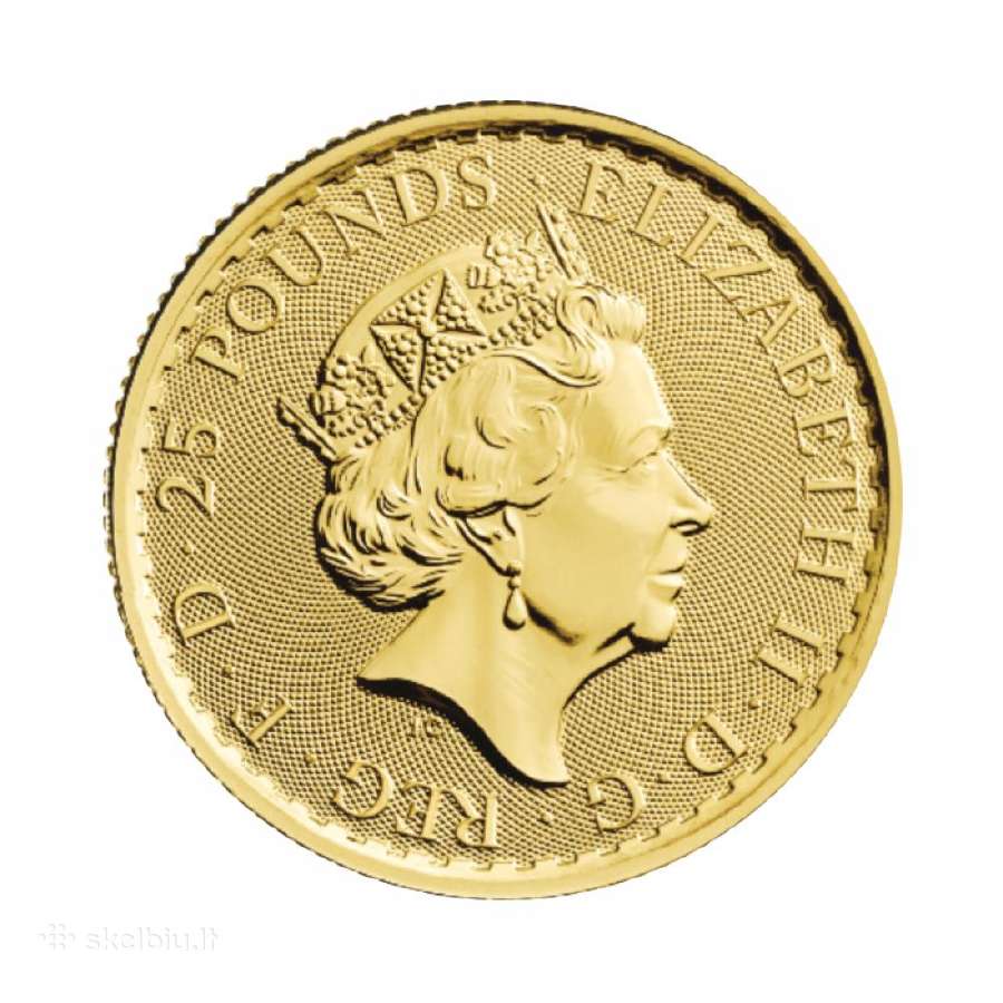 1/4 oz (7.78 g) auksinė moneta Britannia, 2022 - nuotraukos Nr. 2