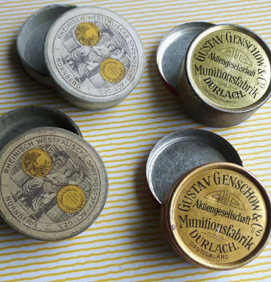 Dėžutės prieškario 6mm šovinių