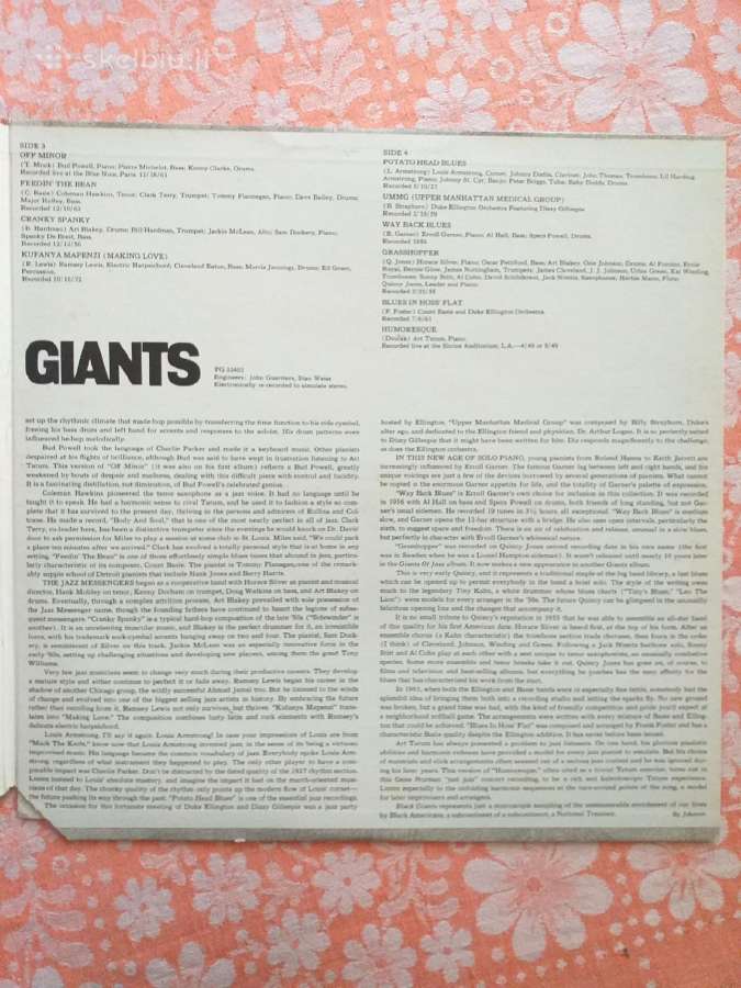 Dvigubas vinilas " Black Giants " ( Columbia ) - nuotraukos Nr. 4