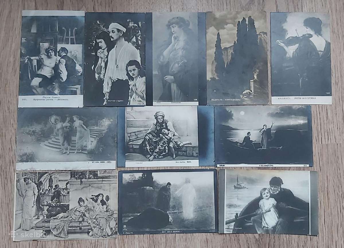 Senos atvirutės, rinkinukas 47 vnt. original