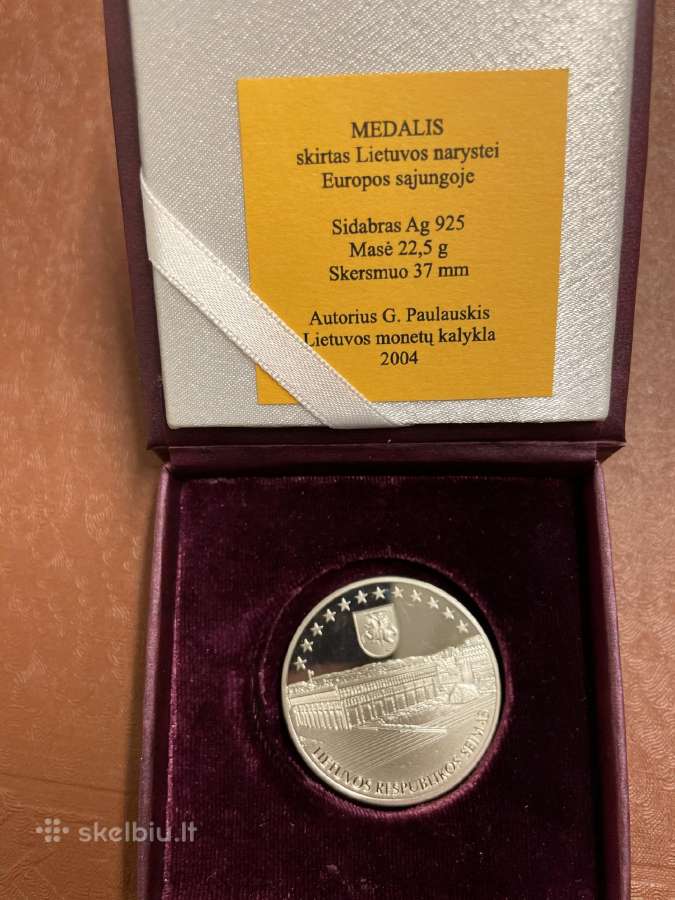 Medalis skirtas Lietuvos narystei Europos Sąjungoj