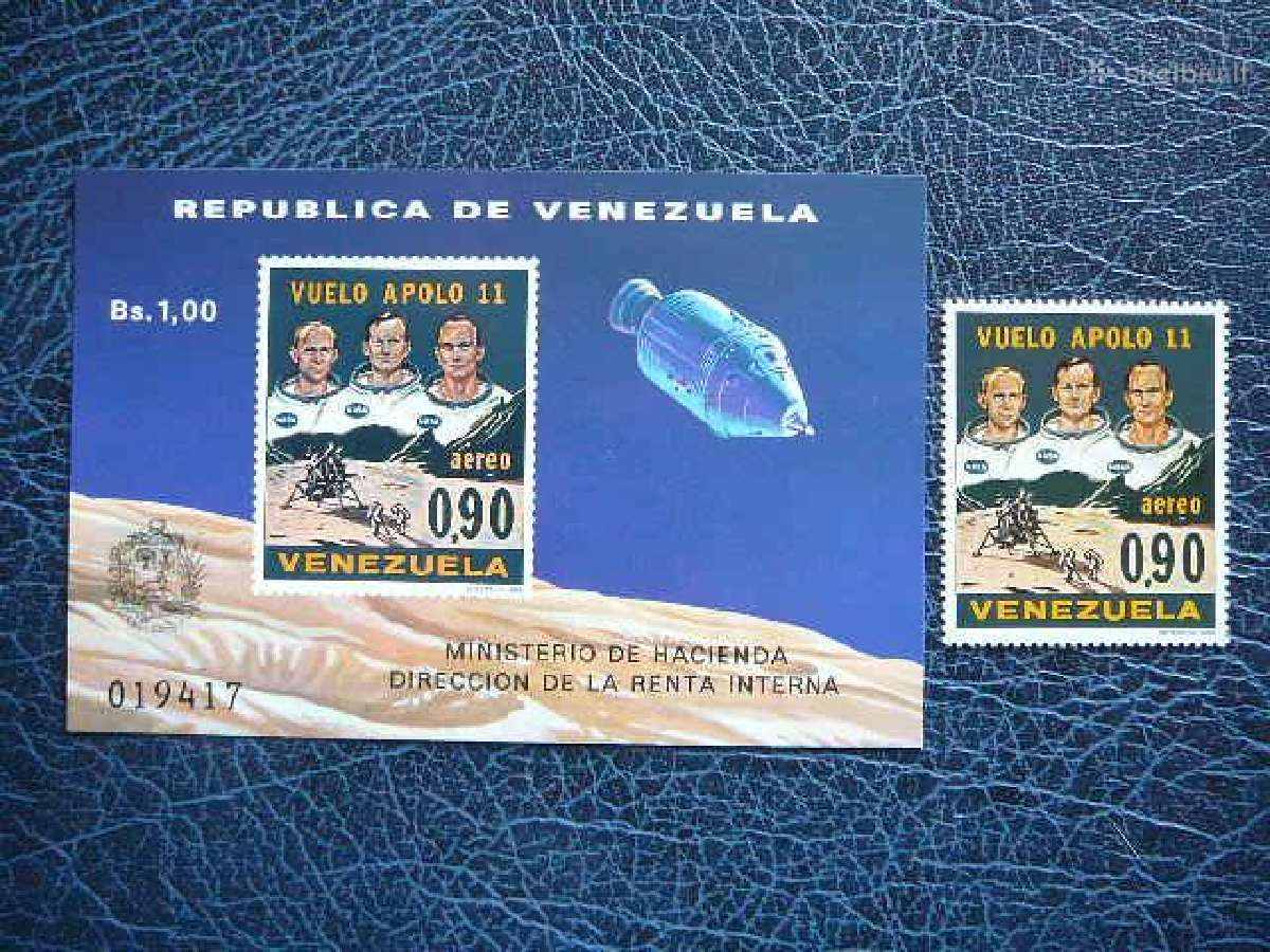 Kosmosas Apolo11 Venesuela Mnh vns1810