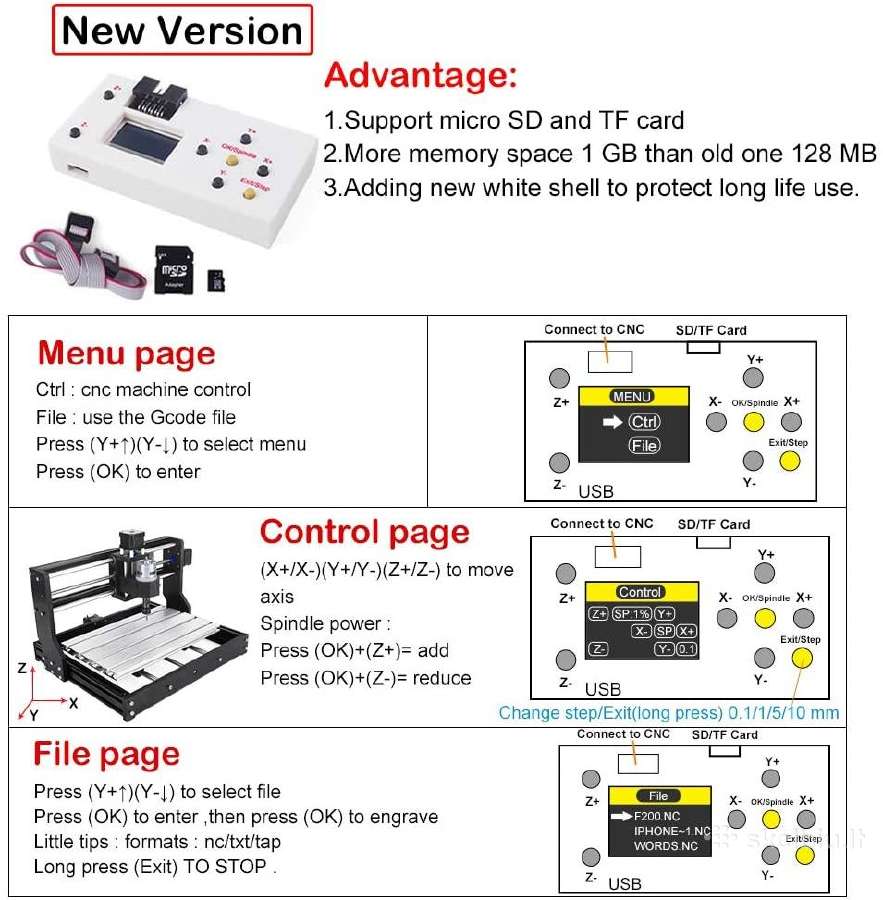Kontroleris stakles Cnc 3018 pro - nuotraukos Nr. 6