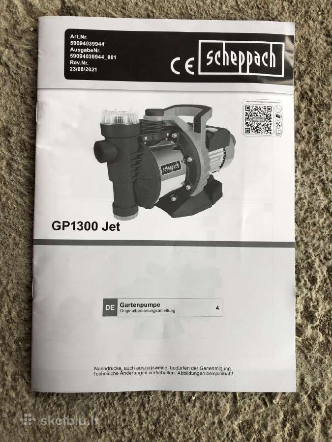 Vandens Siurblys Gp1300jet, Scheppach - nuotraukos Nr. 4