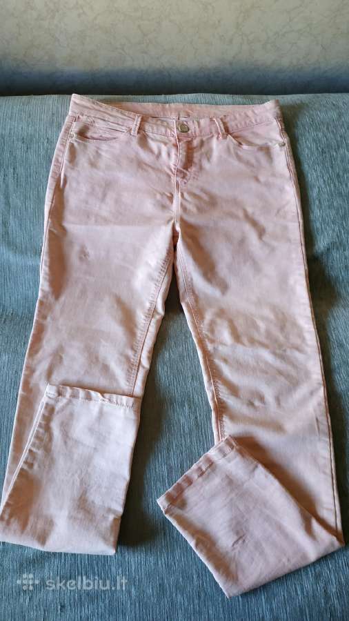 Stradivarius Denim kelnės-džinsai koraliniai. Ties
