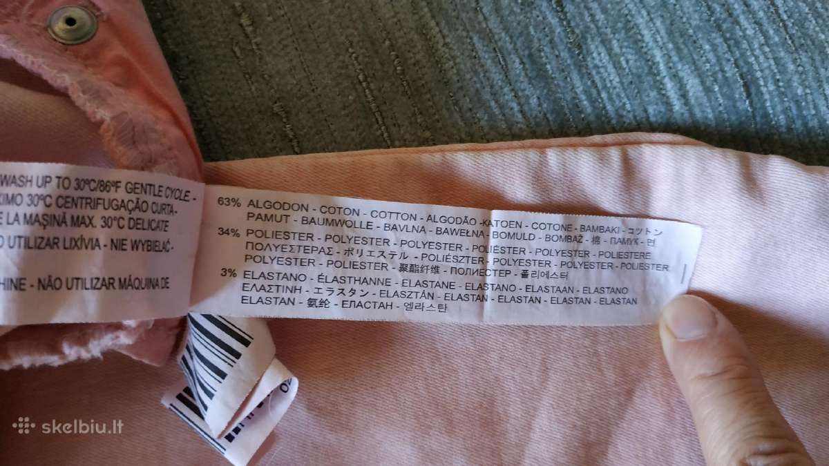 Stradivarius Denim kelnės-džinsai koraliniai. Ties - nuotraukos Nr. 5