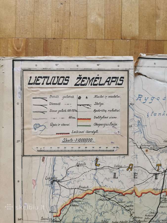 Tarpukario Lietuvos žemėlapiai - nuotraukos Nr. 9
