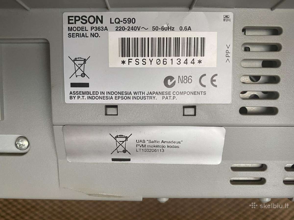 Epson Lq-590 adatinis spausdintuvas - nuotraukos Nr. 2
