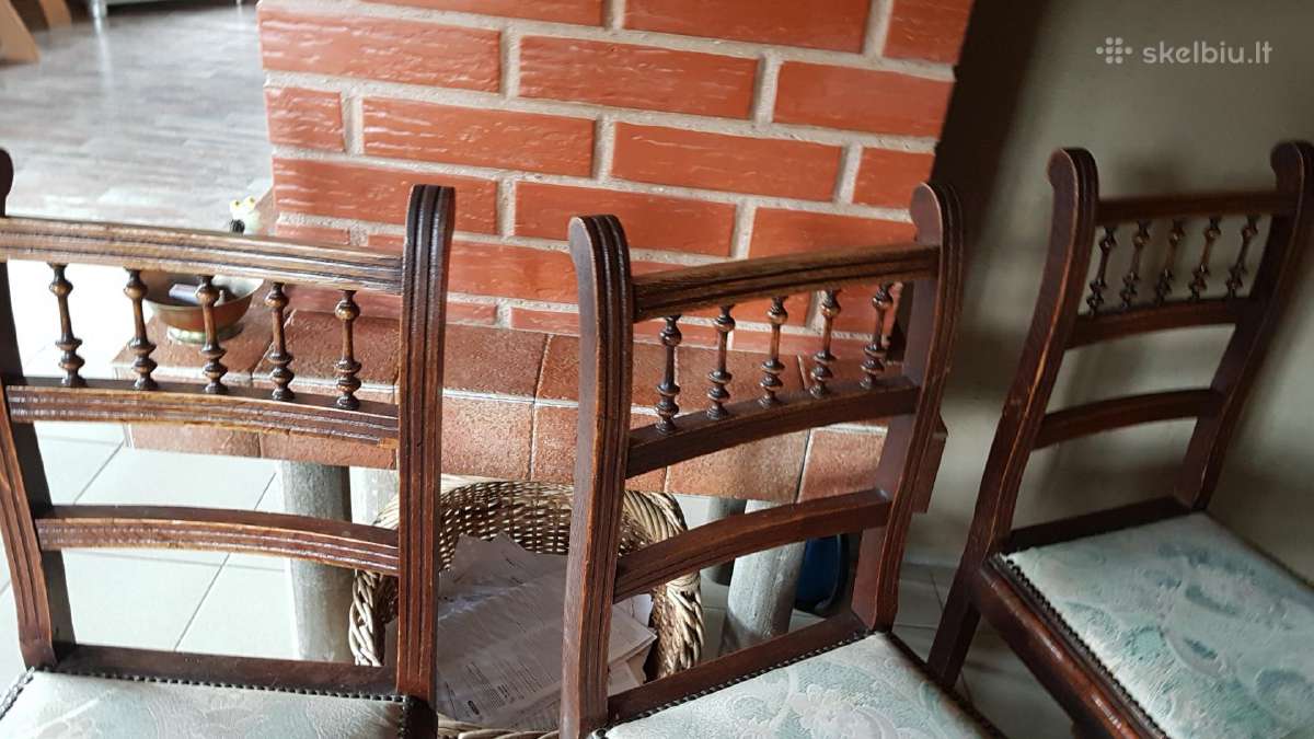 Senovinės, kokybiškos medinės kedės - nuotraukos Nr. 3