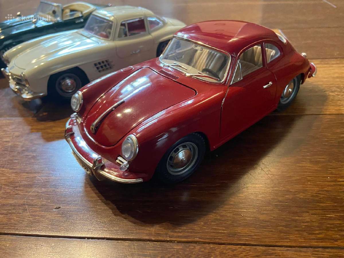 Modeliai 1:18 Jaguar E Type porsche 356b mercedes - nuotraukos Nr. 2