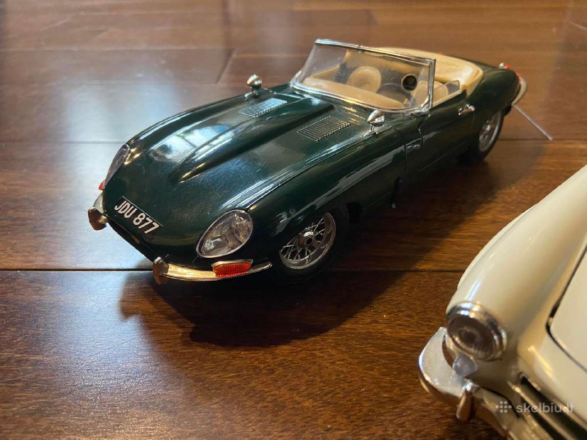 Modeliai 1:18 Jaguar E Type porsche 356b mercedes - nuotraukos Nr. 4
