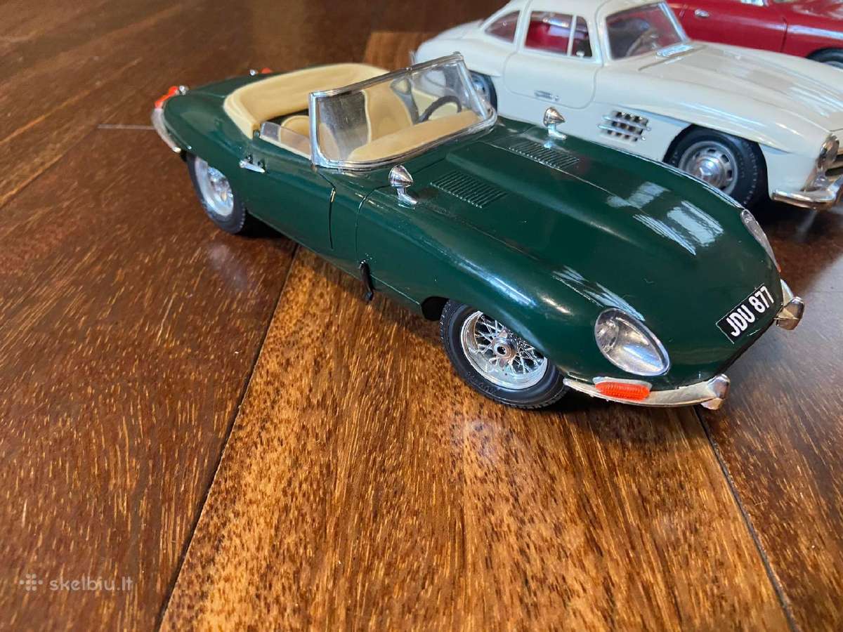 Modeliai 1:18 Jaguar E Type porsche 356b mercedes - nuotraukos Nr. 5