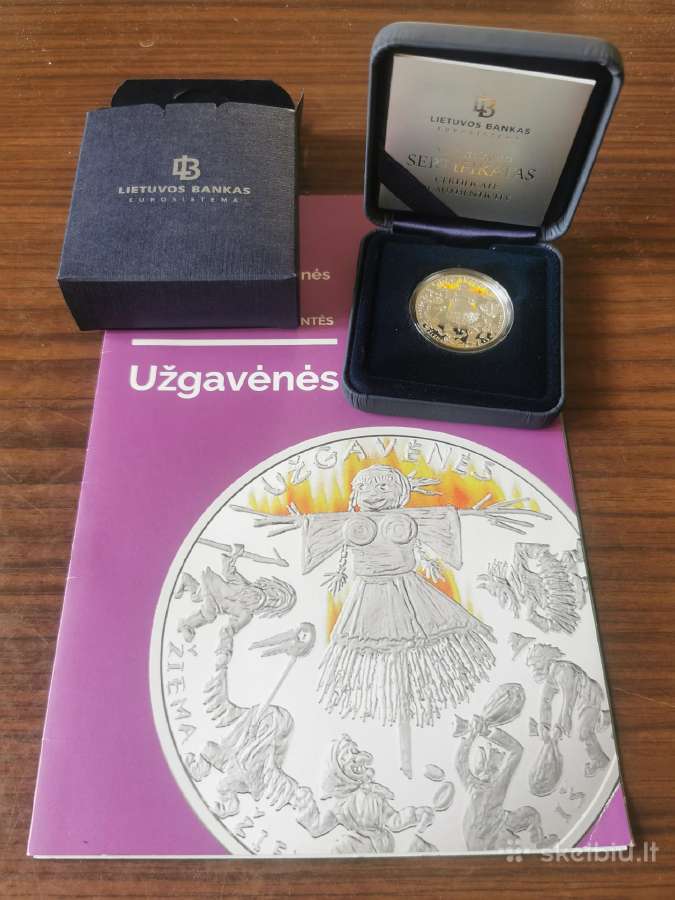 5 eur sidabrinė moneta skirta Užgavėnėms - nuotraukos Nr. 2