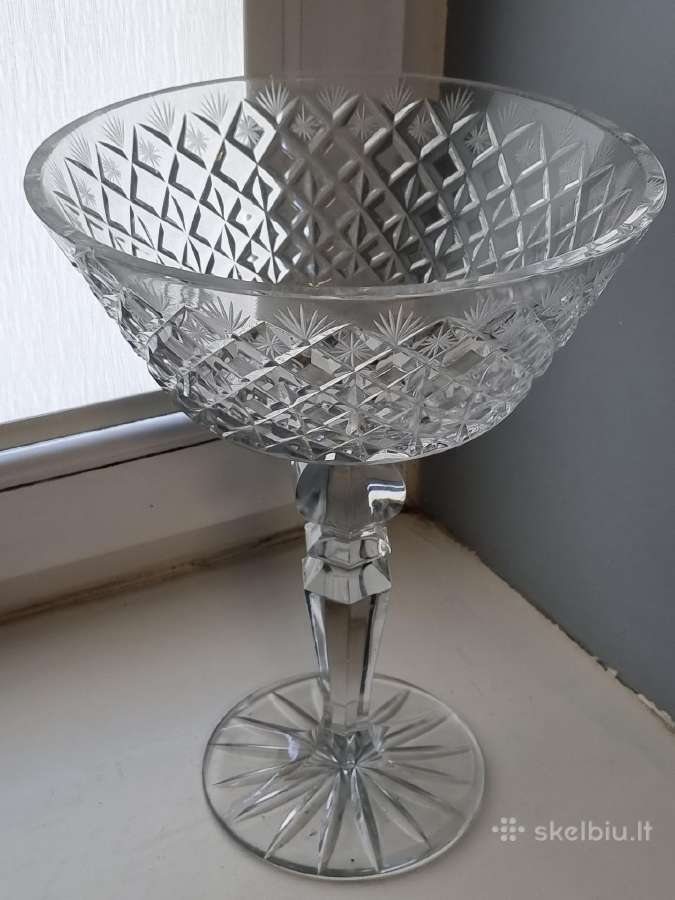 Krištolinė vaza indas aukštis 33cm - nuotraukos Nr. 2