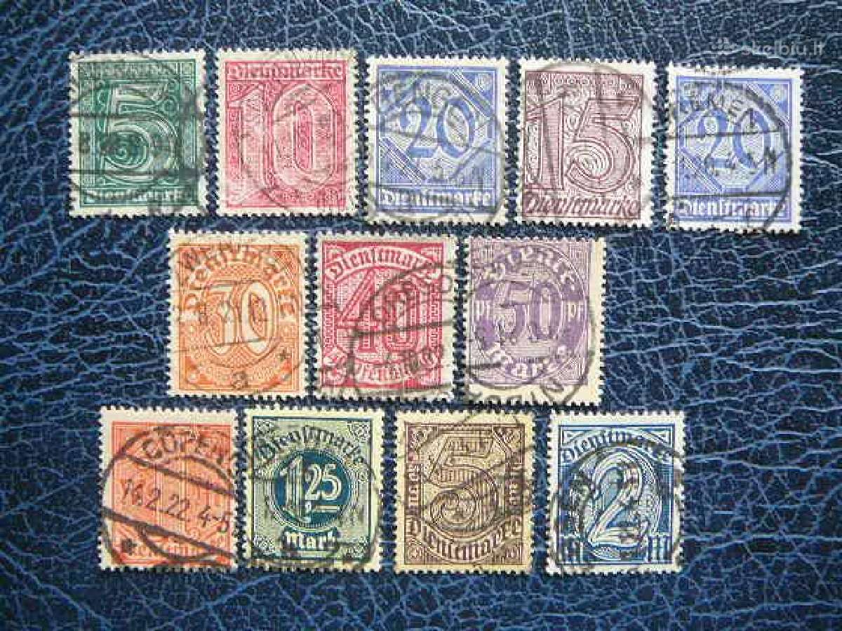 Dienstmarken Vokietija 1920 vdm23/33a