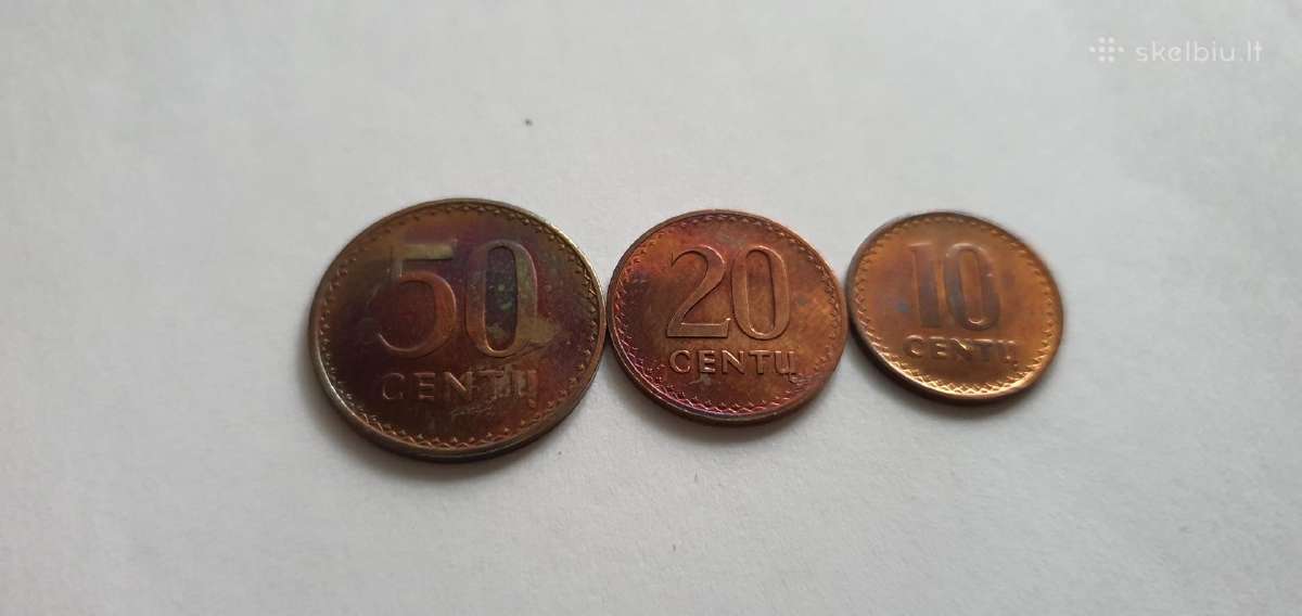 1991 Unc centai su vaivorykstine patina