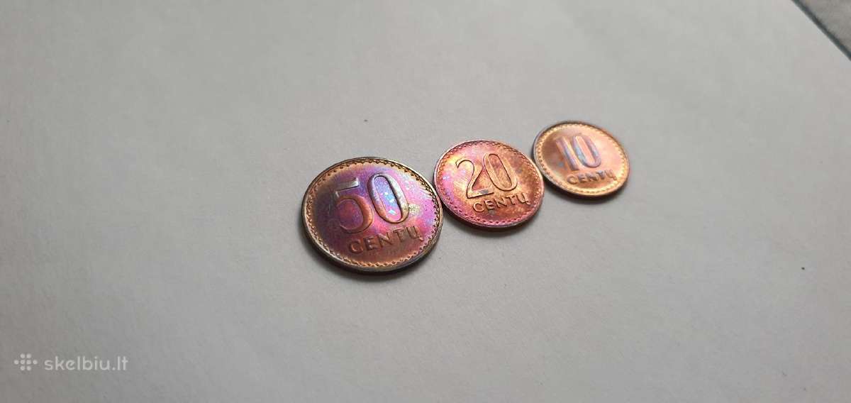 1991 Unc centai su vaivorykstine patina - nuotraukos Nr. 2