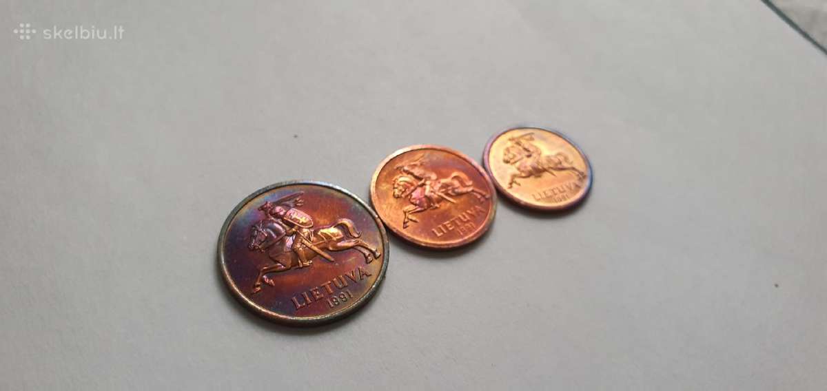 1991 Unc centai su vaivorykstine patina - nuotraukos Nr. 5