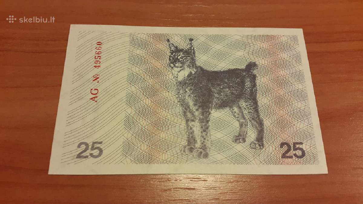 25 talonas 1991 m.unc