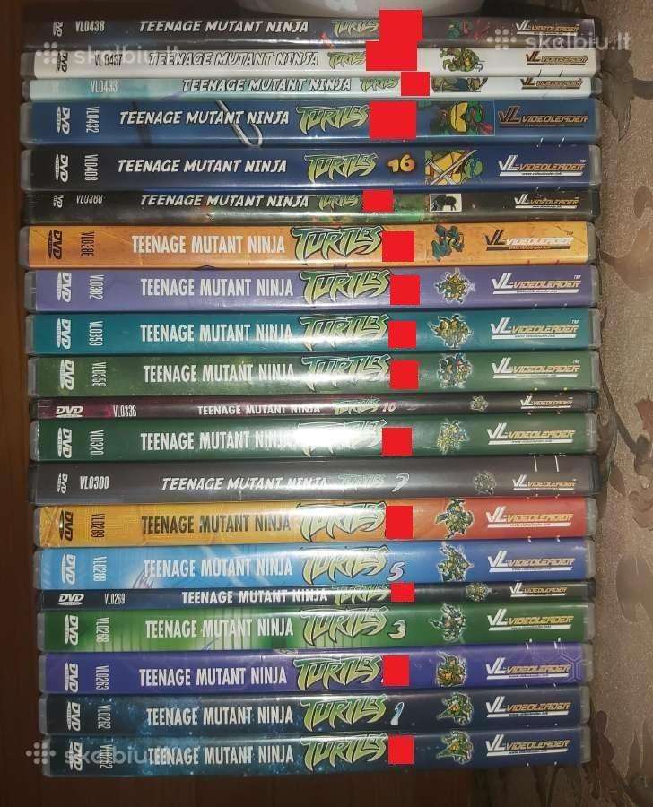 Vėžliukai nindzės Dvd Diskai