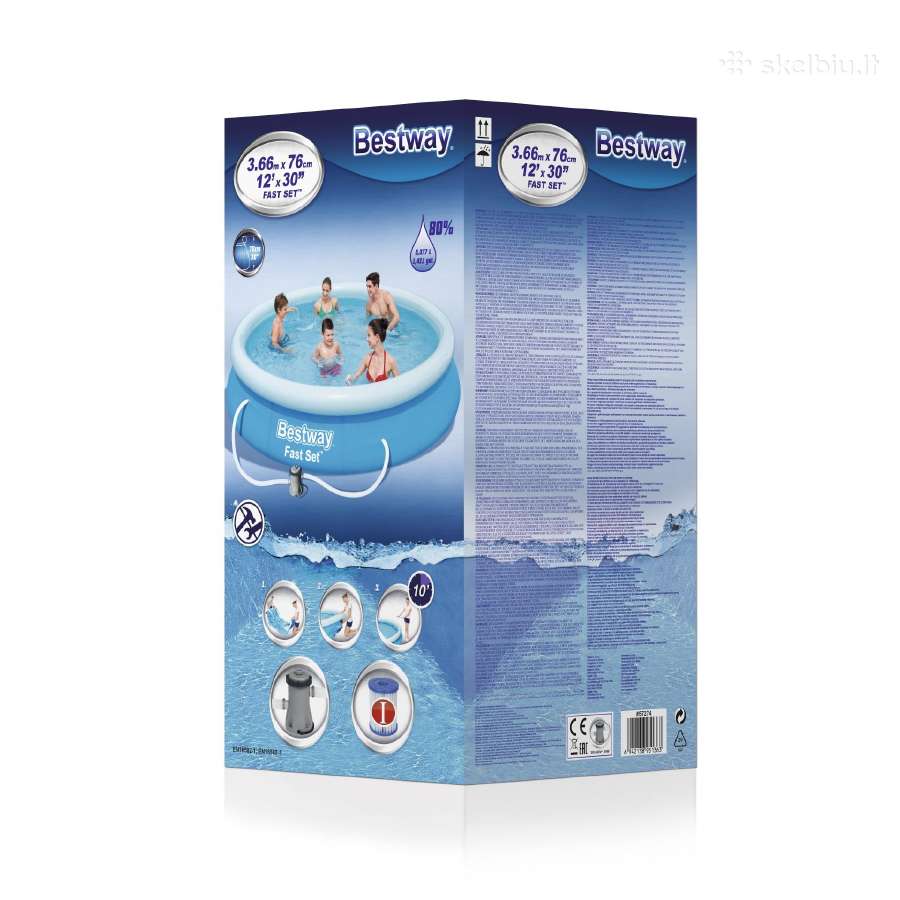 Baseinas Bestway Fast Set 366х76 cm Pool Set - nuotraukos Nr. 9