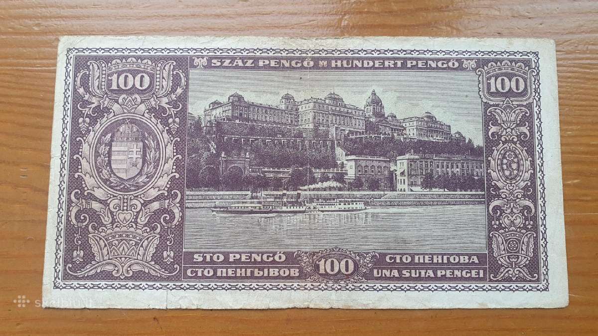 100 pengo 1945 Vengrija - nuotraukos Nr. 2