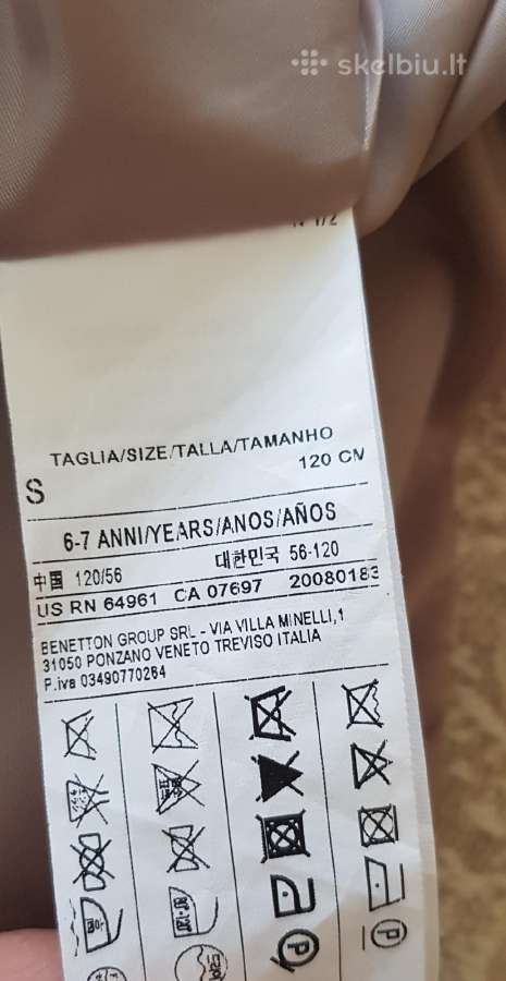 Benetton žakardinis paltukas 120cm - nuotraukos Nr. 3