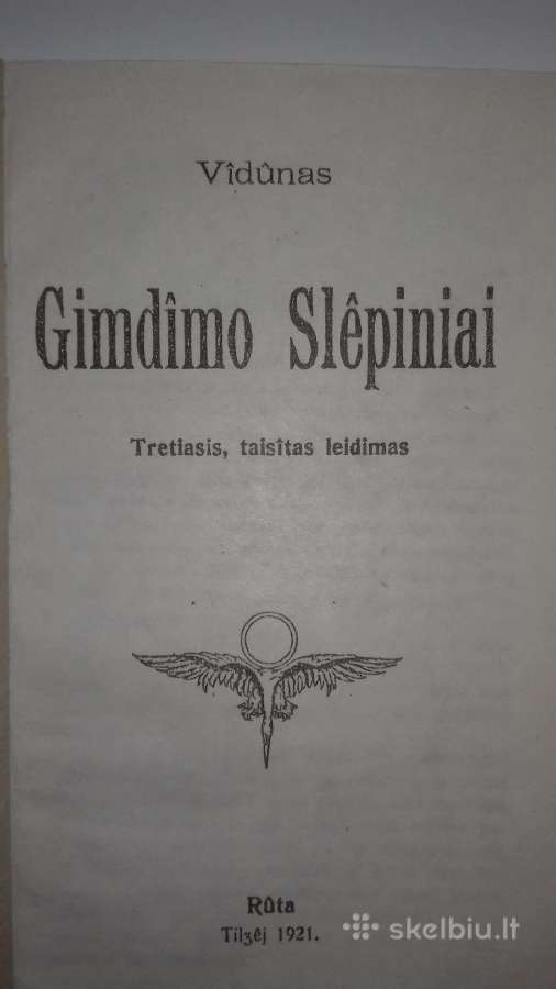 Vydūnas. "Gimdymo Slėpiniai" - 1921 m - nuotraukos Nr. 2