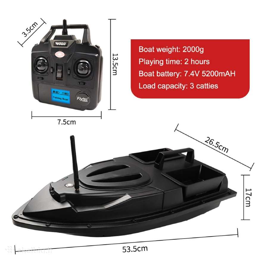 Pašarų masalų echoloto laivelis Flytec V700 - nuotraukos Nr. 13