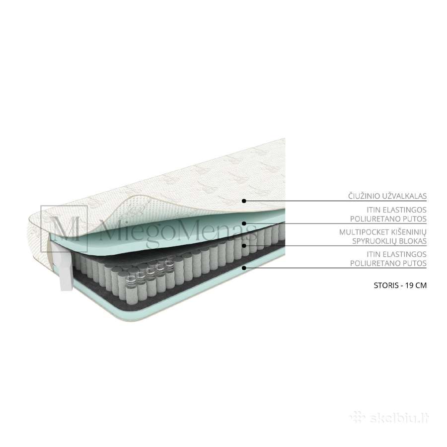 Multipocket čiužinys Subtilumas Multi 180x200 - nuotraukos Nr. 3