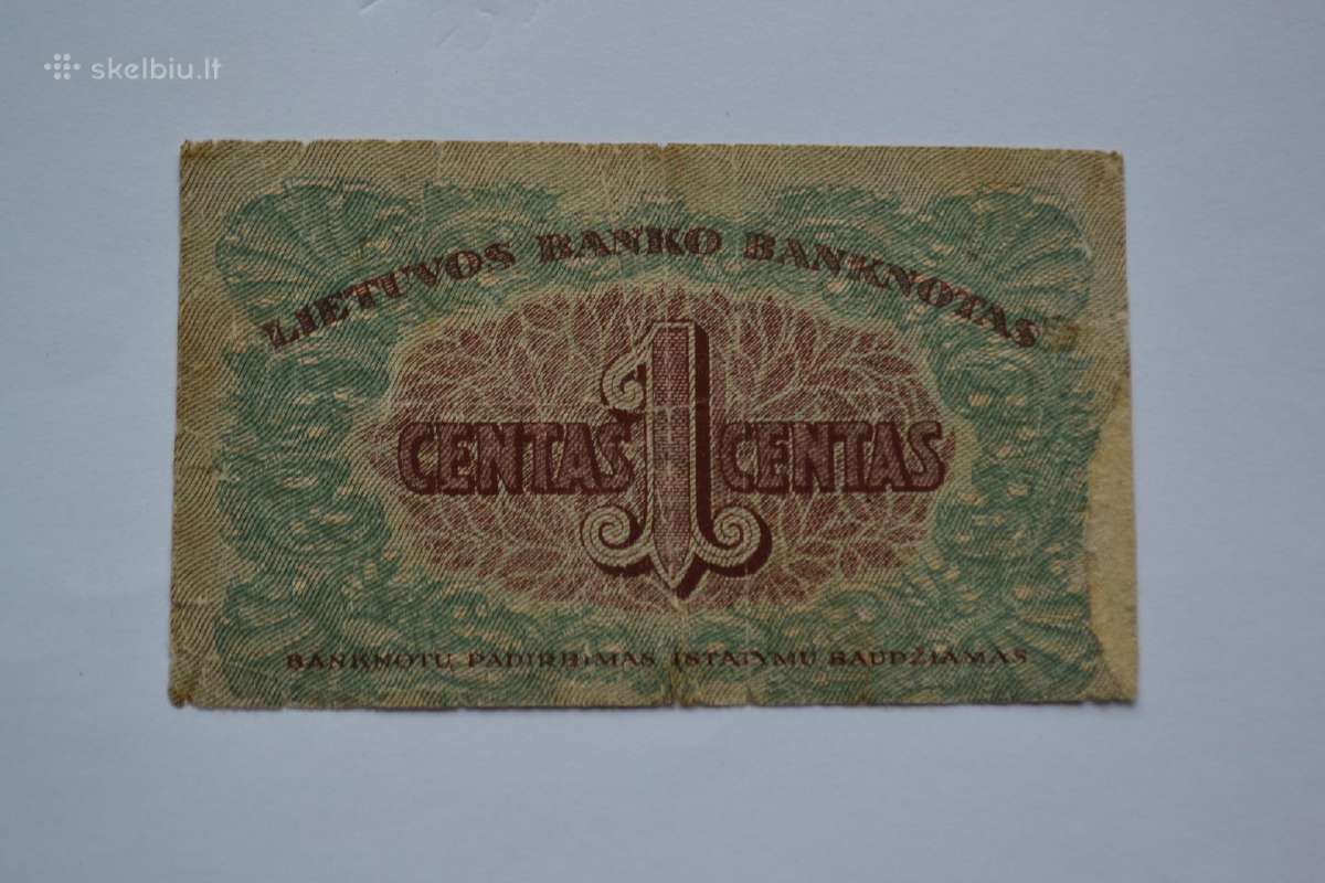 1 centas 1922 m. - nuotraukos Nr. 2