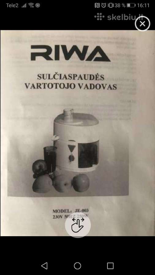 Elektrine vaisių uogų sulčiaspaudė - nuotraukos Nr. 4