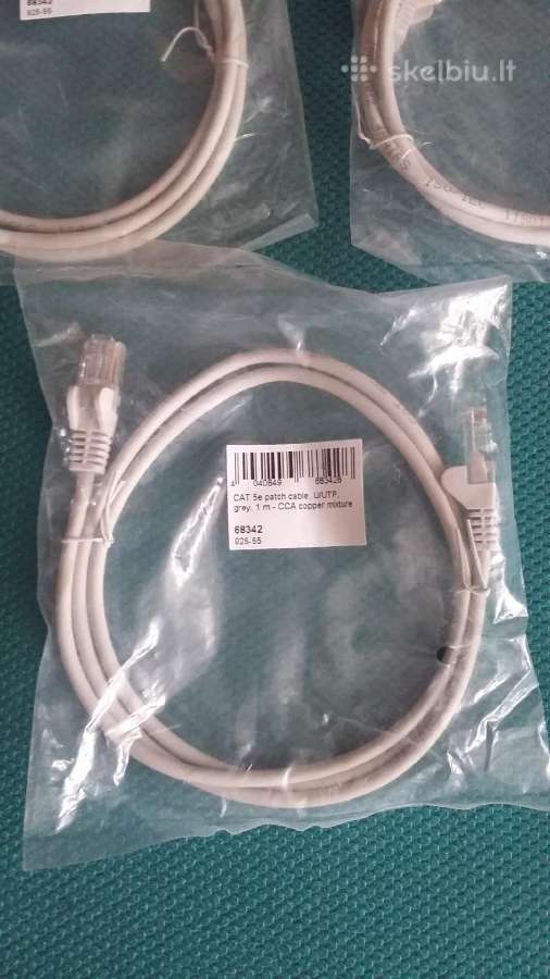 Cat 5e patch cable, U/utp, grey, 1m - Cca copper