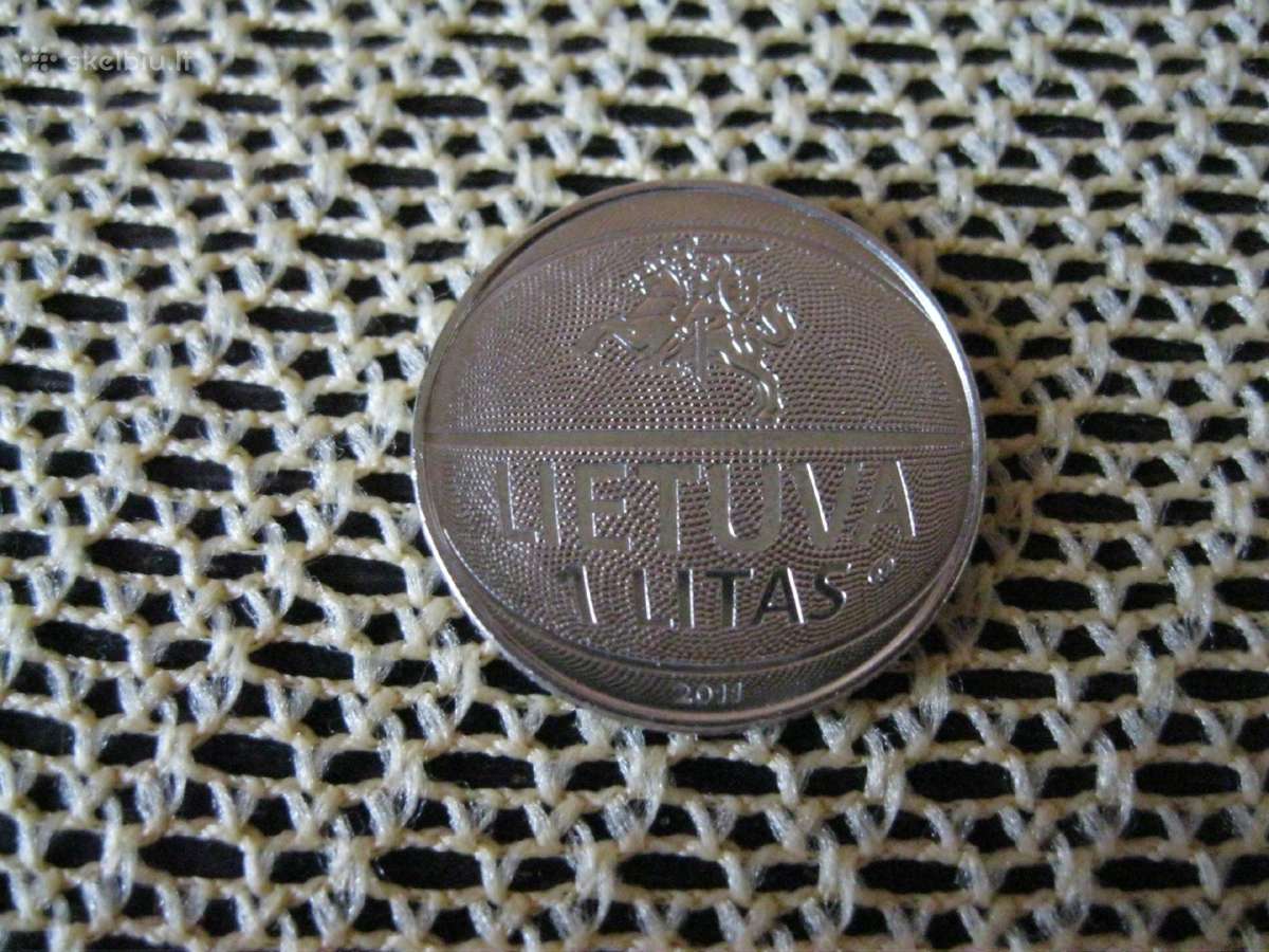 Lietuvos Moneta 1 Litas 2011 m. .Krepsinis - nuotraukos Nr. 2