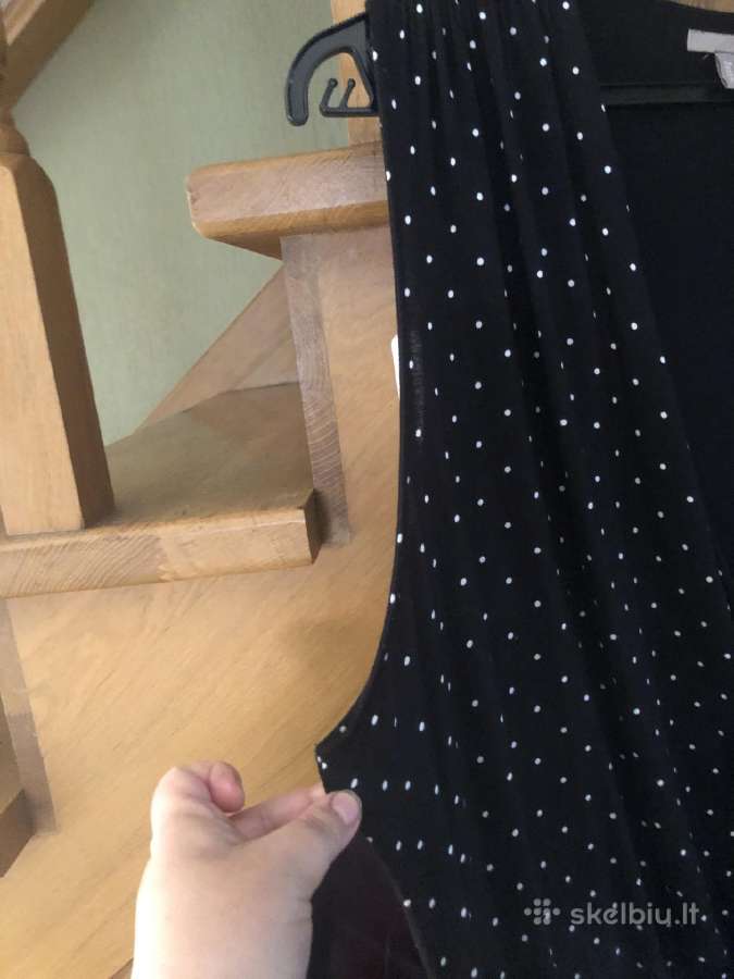 Juoda su taškučiais H&m suknelė - nuotraukos Nr. 2