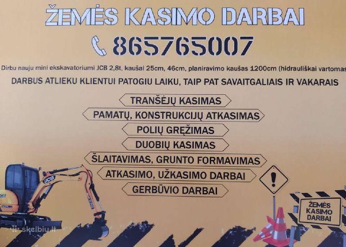 Mini ekskavatorius, žemės kasimo, gręžimo darbai - nuotraukos Nr. 9