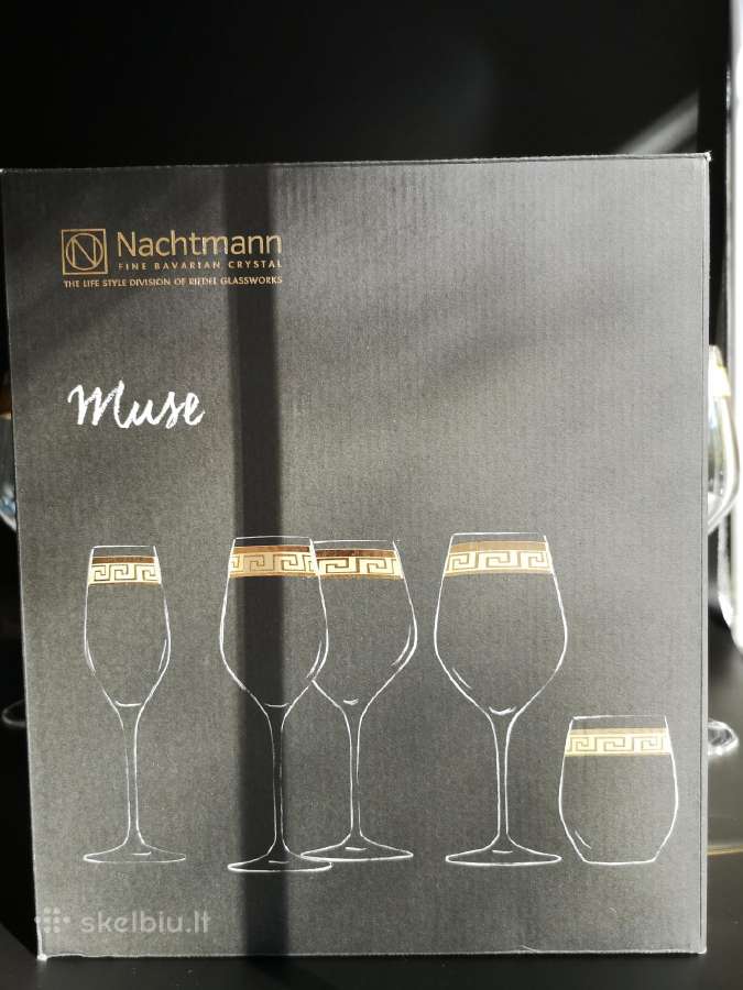 5 Nachtmann vyno taurės su aukso apvadu - nuotraukos Nr. 7