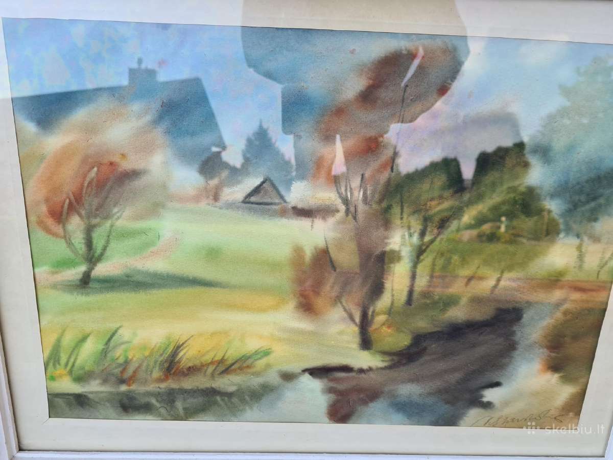 1981 metų Slavinsko darbas- akvarelė - nuotraukos Nr. 4
