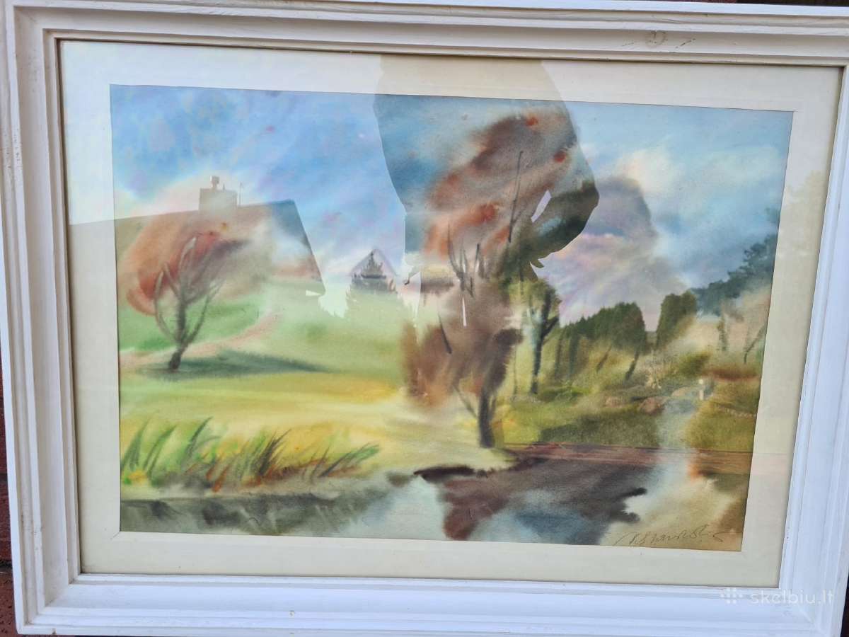 1981 metų Slavinsko darbas- akvarelė - nuotraukos Nr. 5