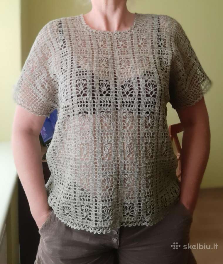Nerta rankų darbo lininė palaidinė - nuotraukos Nr. 3