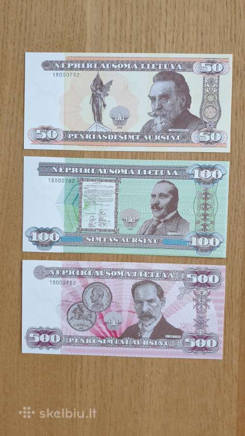 Suvenyriniai banknotai auksinai litai
