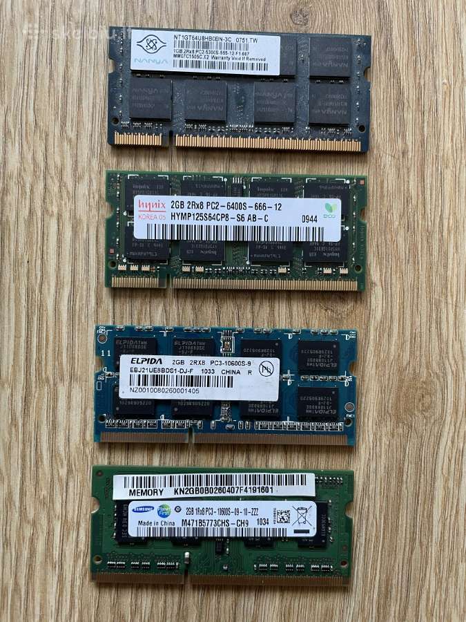 RAM laptop So-dimm Ddr3 4 GB 2 GB x2- 10 Eur - nuotraukos Nr. 2