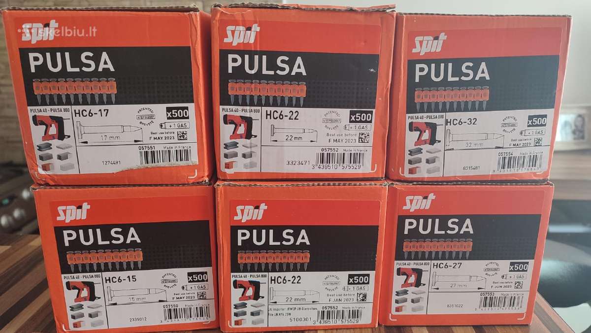Spit Pulsa 800 - C6 30 mm. Çivi + Gaz, Kutu 500 Adet